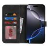 For iPhone 16 Pro Wallet Case Double Folded Edge Skin Touch PU Leather Flip Phone Cover