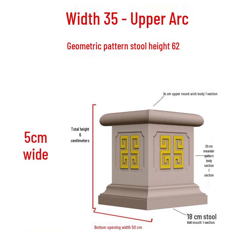 European Villa Courtyard Roman Column Base for Exterior Wall Decoration
