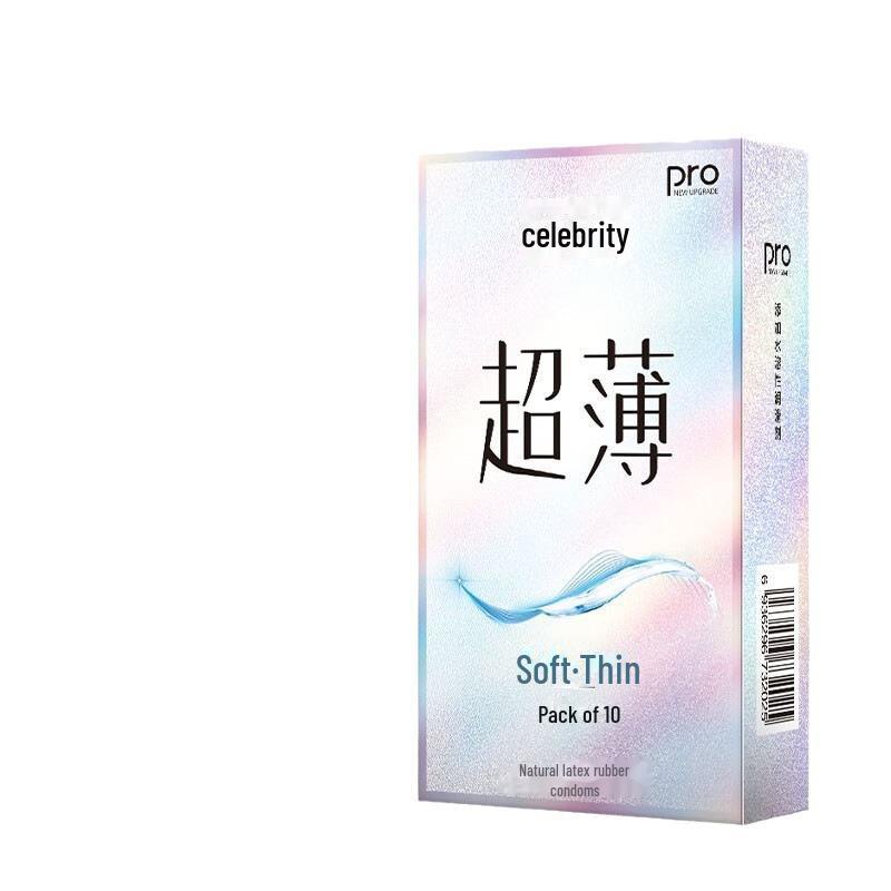 „Prezervative din seria celebrități ultra-subțiri, strânse cu acid hialuronic, pachet de 10 contraceptive pentru adulți”
