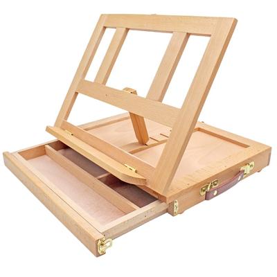 JUSTVEL Tabletop Folding Wooden Easel with Canvas Stand and Drawer for Oil Paintings [Enhance Your Drawing Experience]