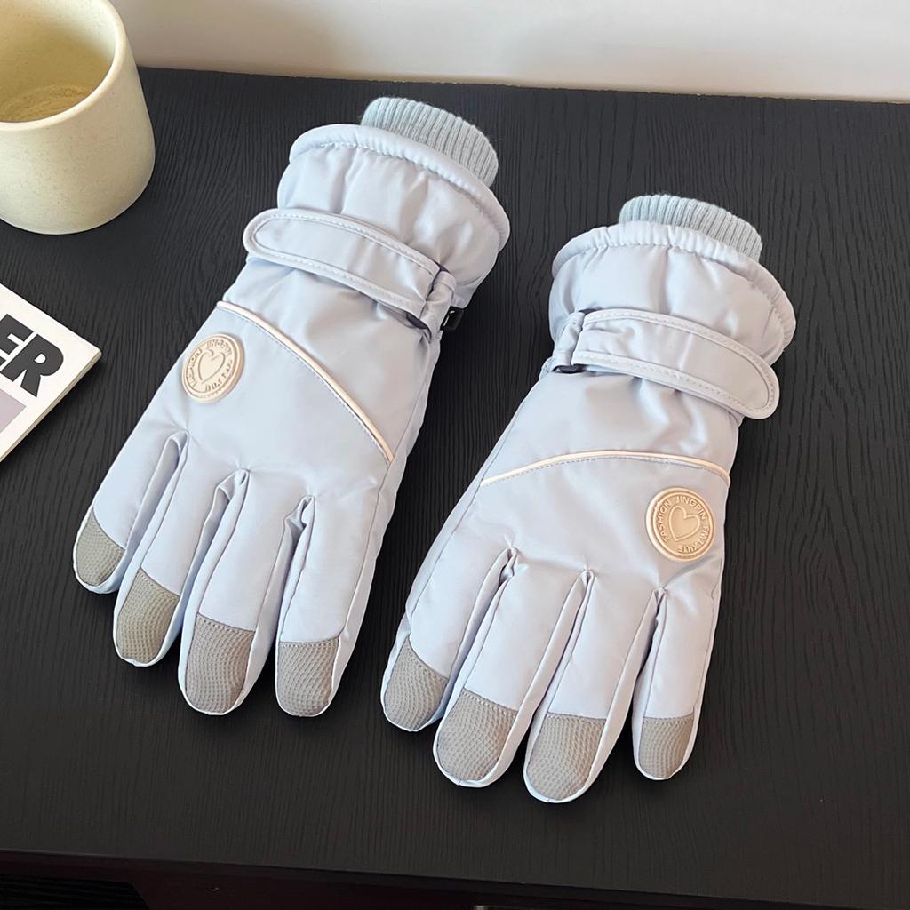 Ski Gloves Men's and Women's 2026 New Autumn and Winter Velvet Thickened Warm and Cold Touch Screen Electric Vehicle Riding Gloves