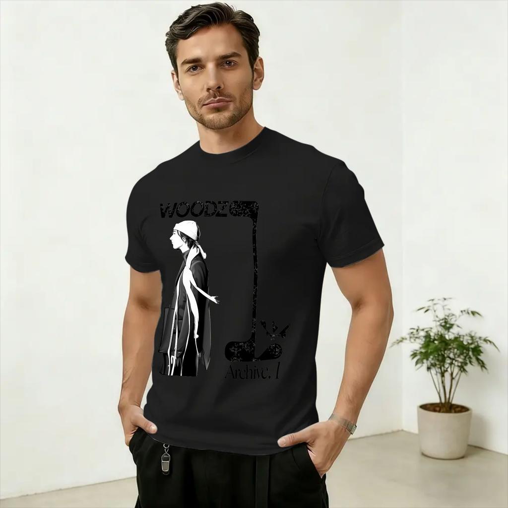 Unisex TShirt Woodz World Tour 2026 Novelty Cotton Tee Shirt Short Sleeve T Shirts Round Neck Clothing Summer