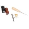 Leather Sewing Tools Kits DIY Stainless Steel Portable Leather Stitching Kit with Waxed Thread for Fabric Tarpaulin