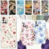 Case For Samsung A15 A13 A35 A55 A51 A71 A41 A31 A21S A03S A05 A17 A23 A25 A33 A53 A73 5G A07 4G Cover Soft Pale Little Flower
