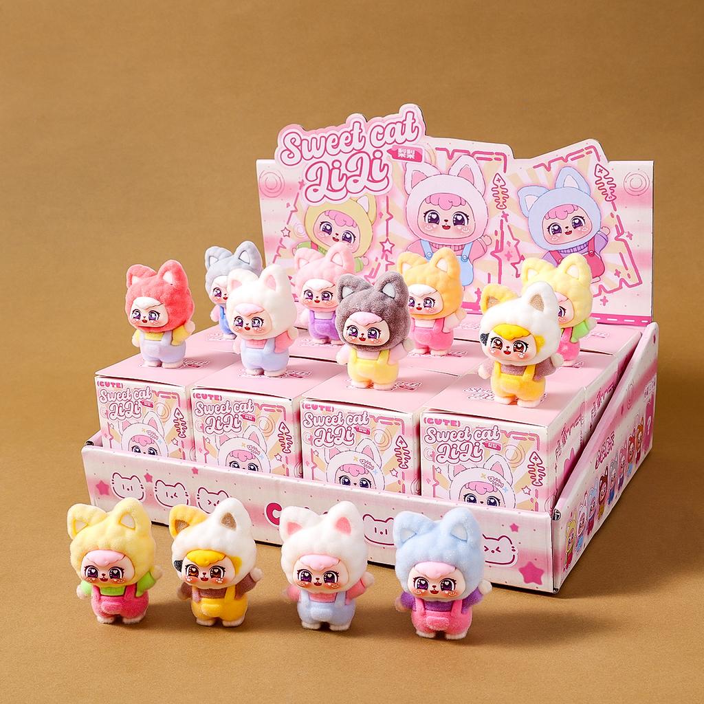 Süße Katze Blind Box LiLi Katze Actionfigur Spielzeug PVC Modell Puppe Fans Kinder Geschenk