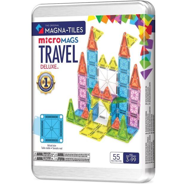 Конструктор магнитный Magna-Tiles Travel Micromags XL, 55 деталей