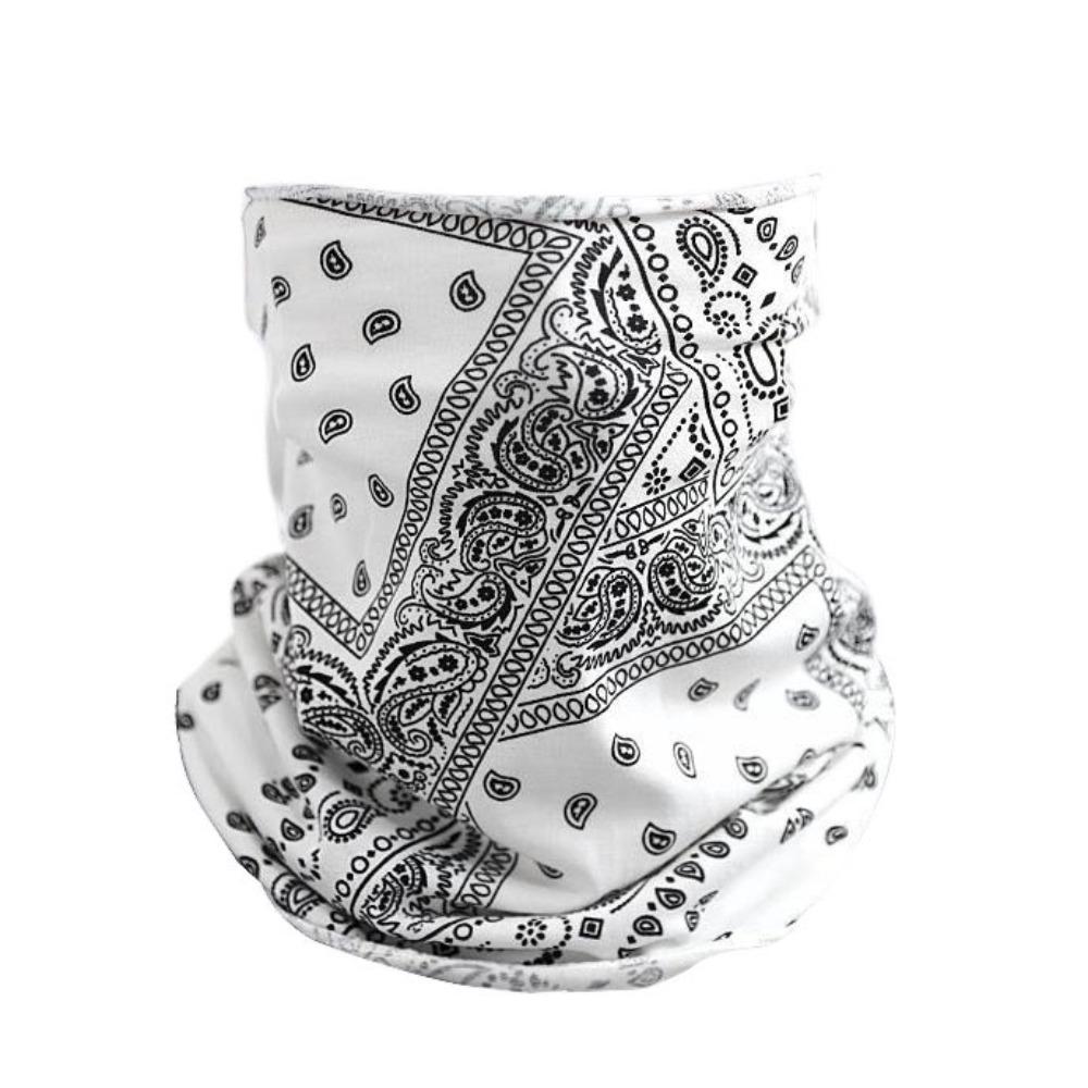 

Elastic Anti-UV Neck Scarf Hanging Ear Cool Face Scarf New Women Sun Protection Mask Men Women білий