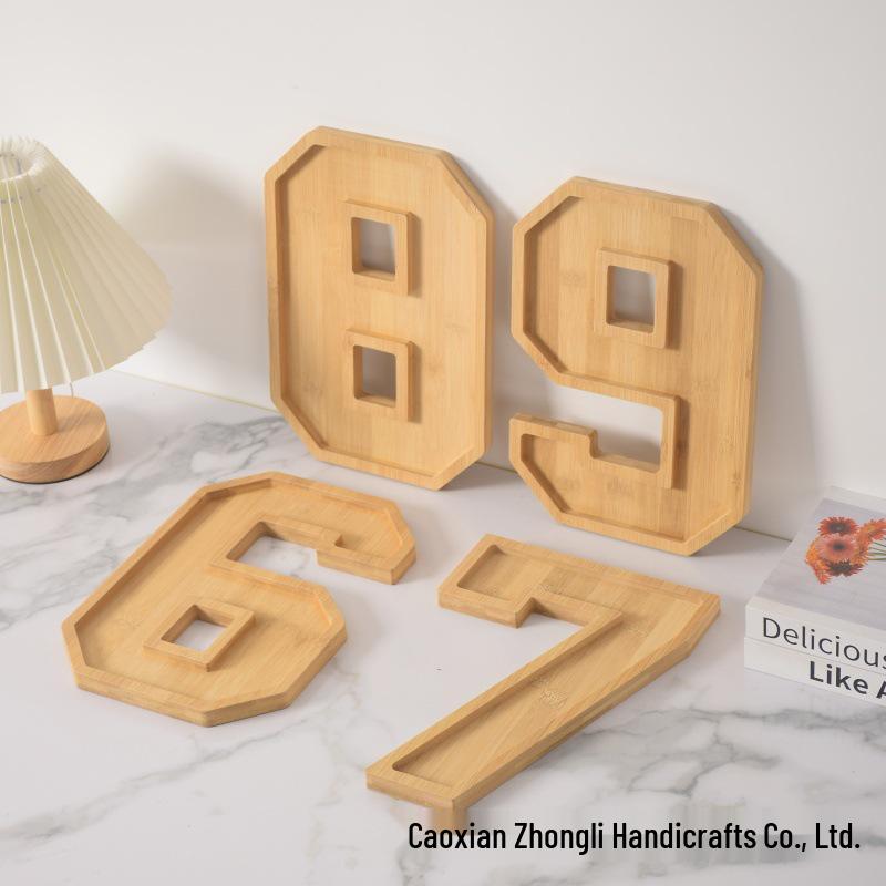 Bamboo Wood Letter Tray for Parties and Celebrations: Dessert, Deli, Fruit, or Dinner Plate