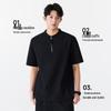 MINISO Men's Half-Zip Quick-Dry Polo T-Shirt