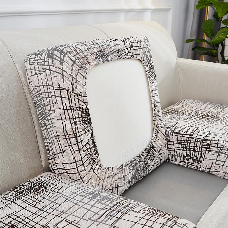 Spandex Stretch Sofa Seat Cushion Cover Chair Cover Pets Kids Furniture Protector Washable Removable Slipcover 1/2/3/4 Seat