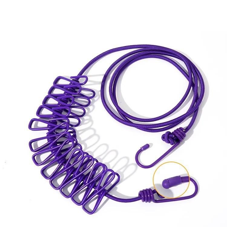 Portable Windproof Travel Clothesline for Indoor and Outdoor Use