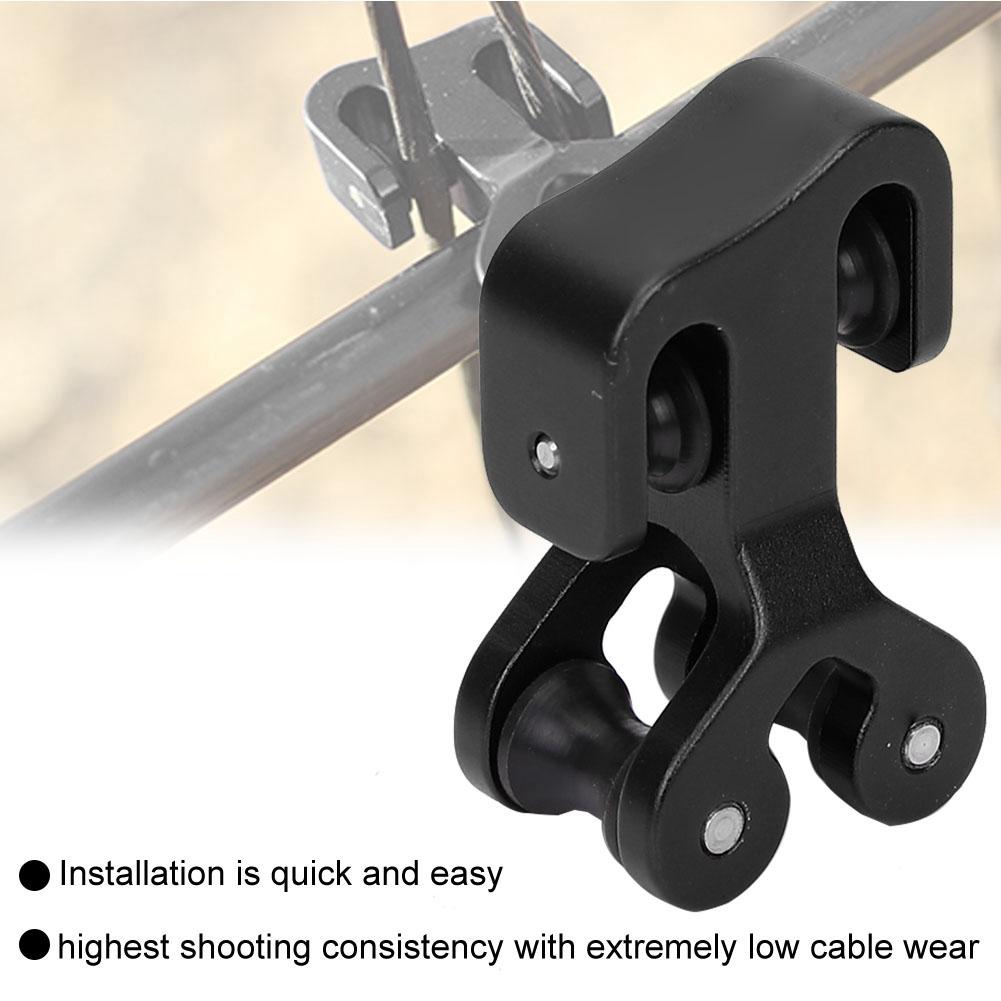 Aluminum Alloy Archery Cable Slide Bow String Roller Glide Block Separator black