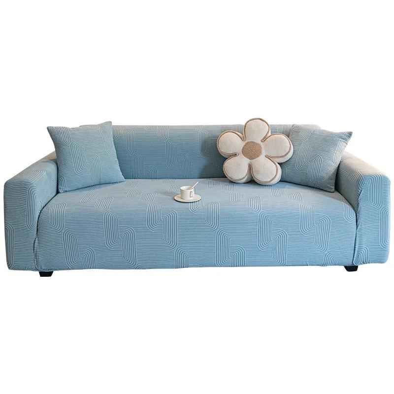 Adjustable Elastic Sofa Cover Stretch Sofa Seat Cover Jacquard Sofa Covers for Living Room Decor Non-slip Slipcover Couch Covers