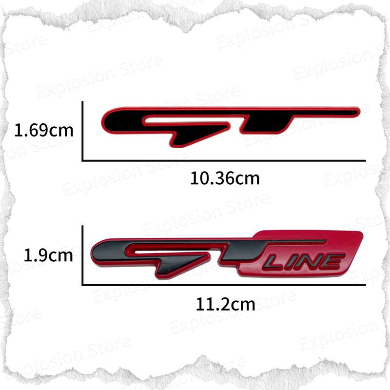 GT GT Line Logo Car Decor Metal Sticker Car Head Grill Emblem Rear Trunk Badge Decals For RCZ For Kia Sportage Rio K3 K5