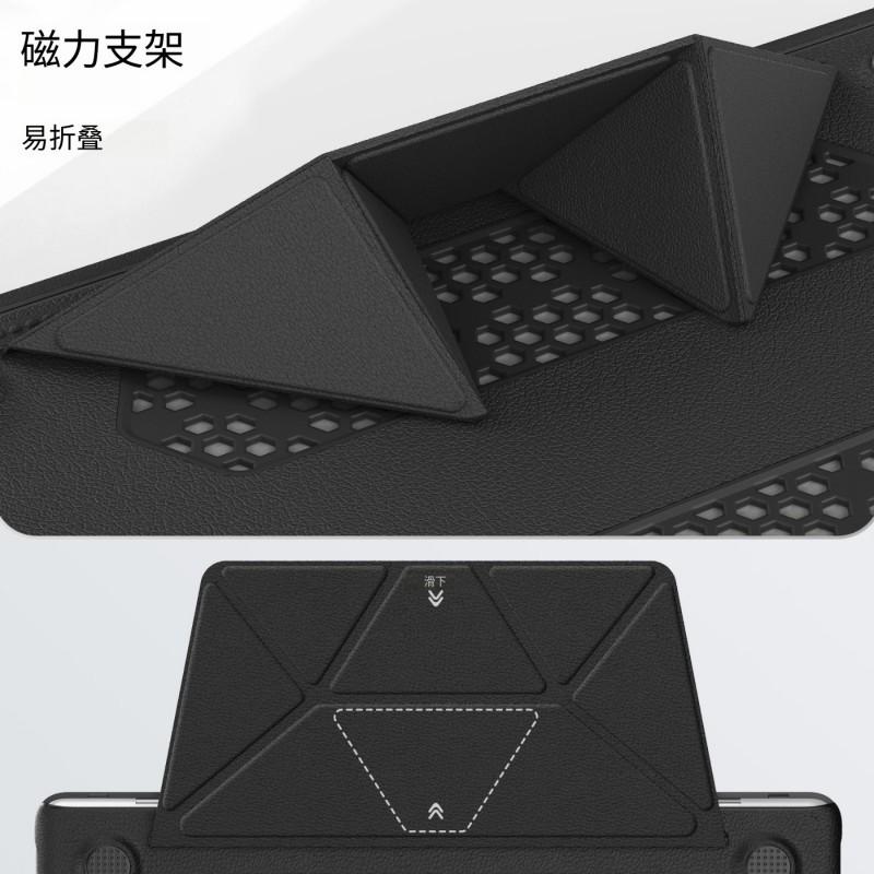 MacBook Air 13 Pro 16 Protective Case With Magnetic Foldable Stand Faux Leather Cover M4 M3