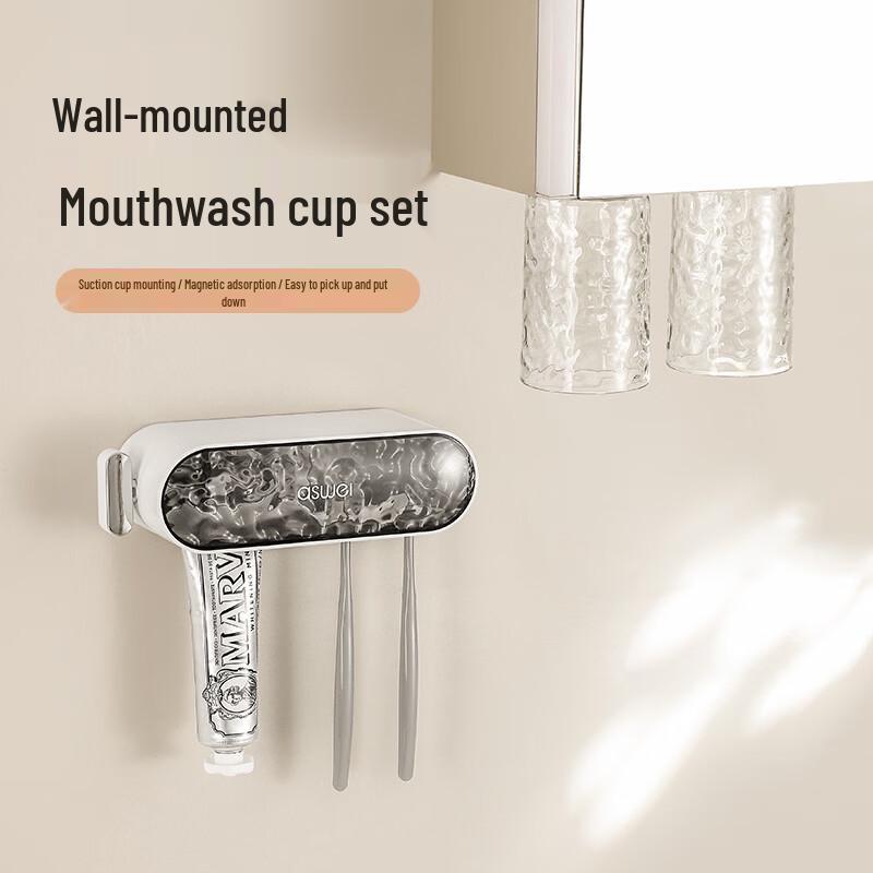 CMAOS Suction Cup Wall-Mounted Toothbrush Holder Set