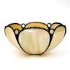 Retro lamp cover Feather Design 8" Yellow Stained Glass Lampshade - Perfect for Table, Floor Lamps & Chandeliers