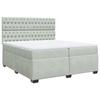 VidaXL Sommier à lattes de lit et matelas Gris clair 200x200cm Velours 3291008