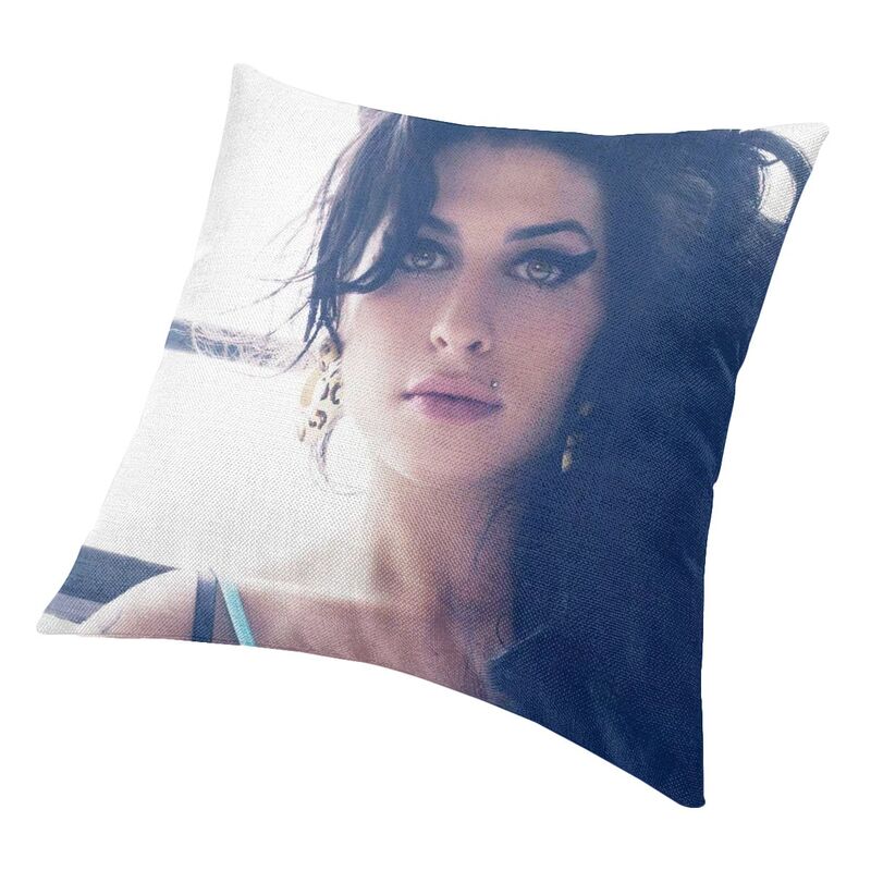 Cute Amy Winehouse Cushion Cover Double-Sided Print Famous Singer Floor Pillow Case For Car Fashion Pillowcase Home Decoration
