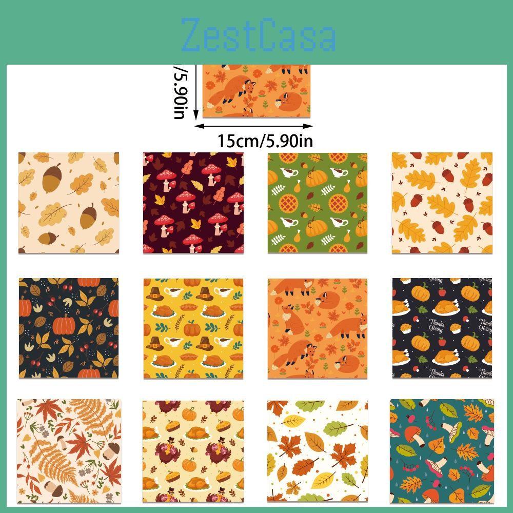 Tree Themed Thanksgiving Leaf Pumpkin Pattern Party Gift Decor Packaging Paper