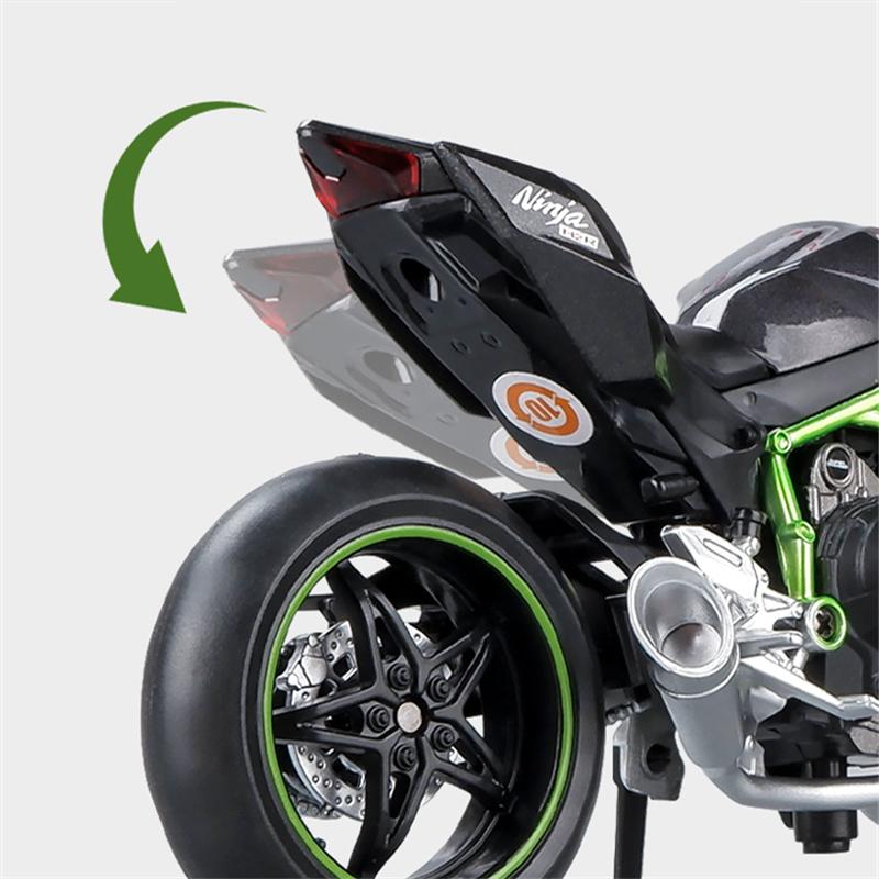 1/12 Kawasaki Ninja H2R aliaj curse cross-country motocicletă model simulare jucărie stradă motocicletă model colecție copii cadouri
