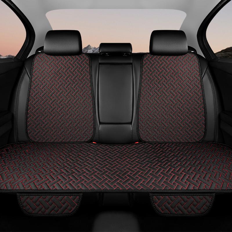 Linen Car Seat Cover Suitable For All Seasons, Small Three Piece Single Seat Anti-Skid Protector, Universal For Most Suvs, Truck