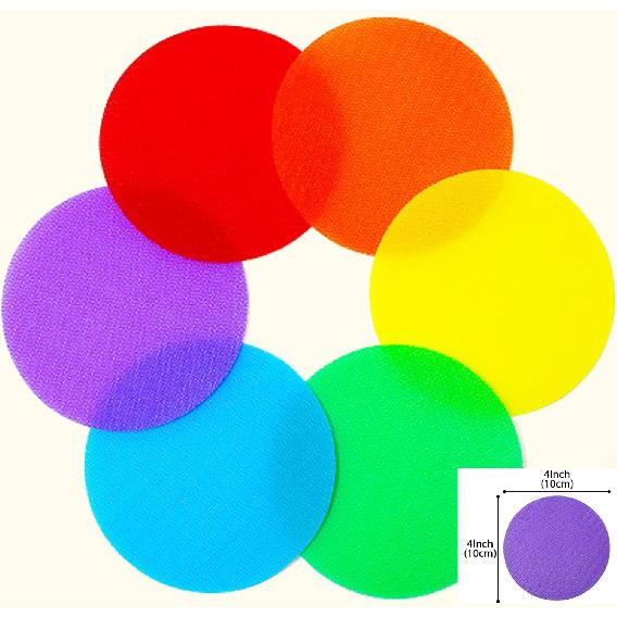 WELSTIK Spot Markers Carpet Markers for Classroom, 4" Rug Circles Marker Dots for Preschool, Kindergarten, and Elementary Teachers,9 Colors (36 Pack)