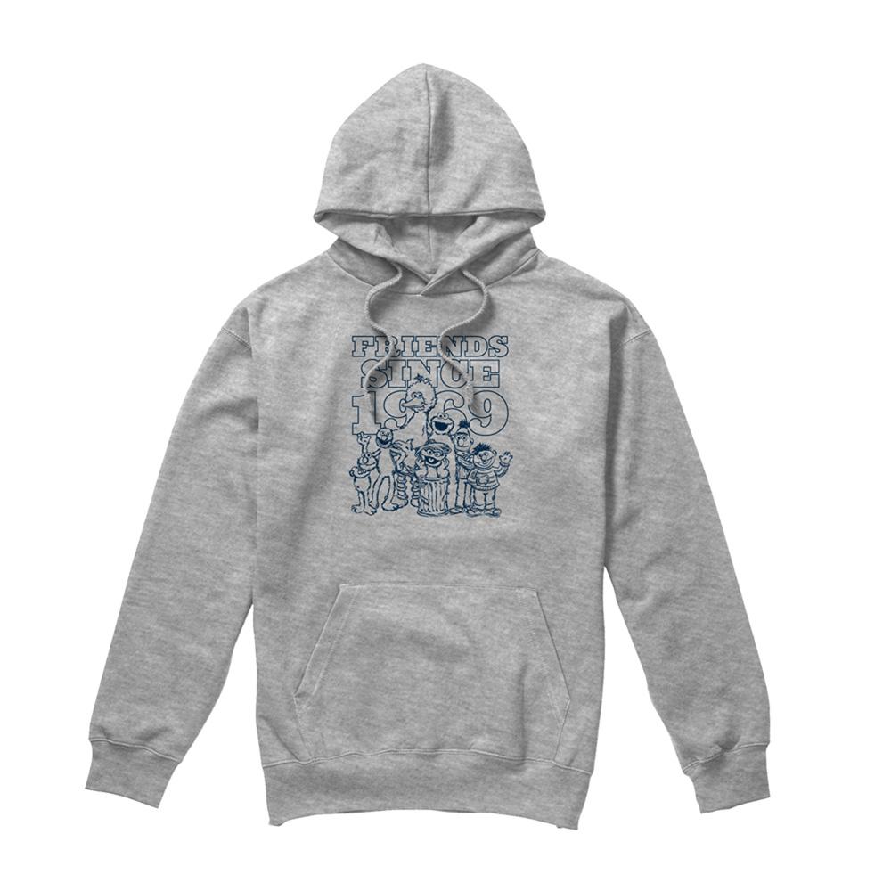 Sesame Street Unisex Adult Friends Since 1969 Heather Hoodie