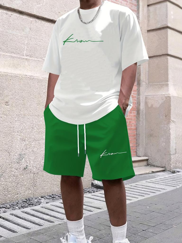 Herrenanzug Kurzarm-T-Shirt und Shorts