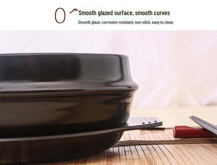 Korean Heat-Resistant Stone Bibimbap Pot - Small Clay Pot for Gas Cooking Soup, Rice, or Noodles.