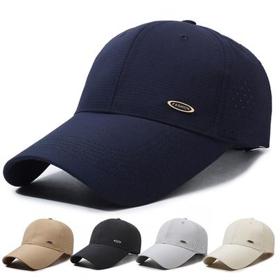 Spring Summer Outdoor Mesh Cap Men Long Brim Baseball Cap Sunshade Sunscreen Breathable Cap
