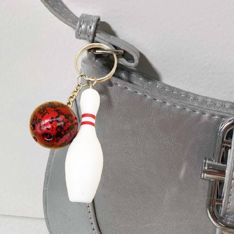 Novelty Bowling Ball Keychain Fashionable Bowling Ball Keychain Eye Catching Keychain for Added Convenience & Fun