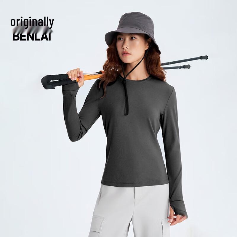 Benlai Women's Slim Fit Crew Neck Long Sleeve T-Shirt