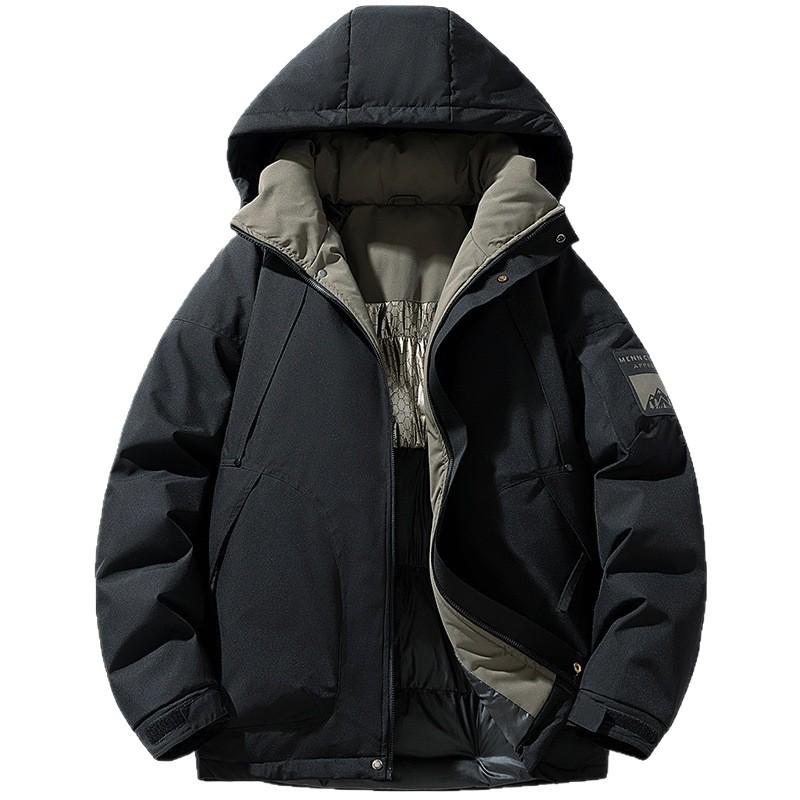 Herren 2025 Herbst/Winter Lässige Lockere Baumwolljacke - Warme Arbeitskleidung & Dicke Skijacke