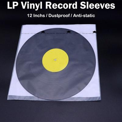Manchon Utile pour Disques Vinyles 12 Pouces Blanc Refermable Couverture pour Disques Vinyles LP Sacs de Rangement pour Disques