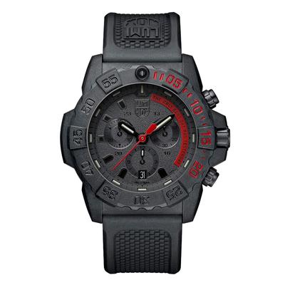 Luminox Navy Seal Ur 45mm Militært Dykker Dato 200m Vandtæt 45mm Herre - Ur, Sort, Funktion, Kronograf, - XS.3581.EY, Sort,