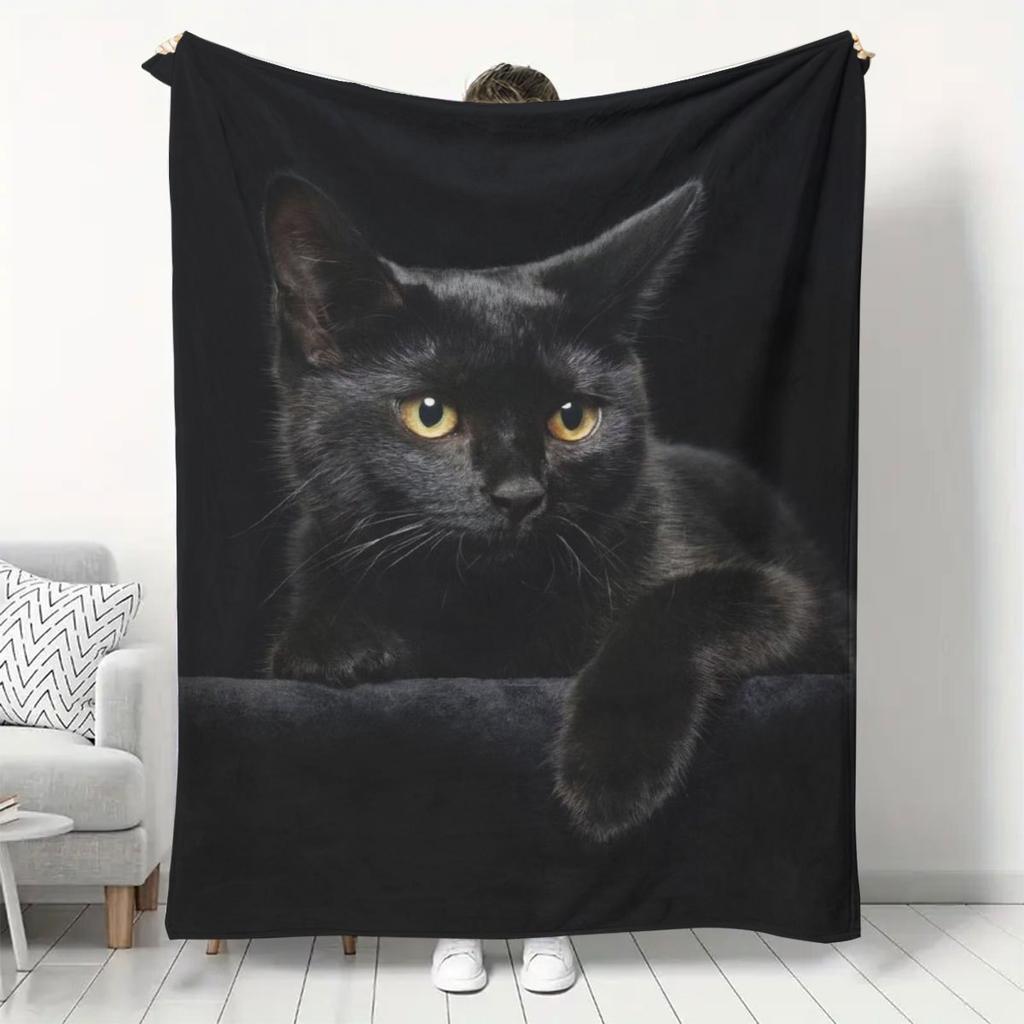 3D Printed Pet Flannel Blanket - Plush HD Print, Warm Comfortable for Sofa and Bed, Unisex Gift Throw