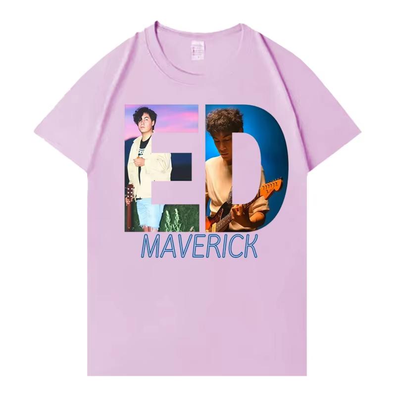 Singer Ed Maverick Album Graphics Tees Unisex Women Tshirts Fashion Shortsleeved Pure Cotton Pop Aesthetic Harajuku Cozy Tshirts