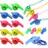 Multiple Colors Smile Face Whistle with Rope Random Mix 5/10/20PCS Pack Whistles Featival Party Atmosphere Noise Maker Props ZYF