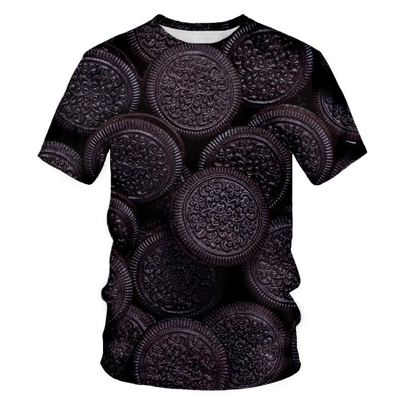 

Креативные футболки с 3D-принтом в виде еды: Гамбургер, Пицца, Стейк, Картофель фри. Летние футболки с круглым вырезом и коротким рукавом для детей и мальчиков 170