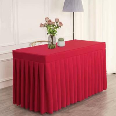 Solid Color Rectangle Table Skirts Thick Comfortable Table Cloth Cover Skin Friendly Soft Banquet Tablecloth Banquet