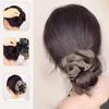 Synthetic Women Low-tied Flower Bud Band Grabber Wig Natural Simulation Lazy Ponytail Hair Extension