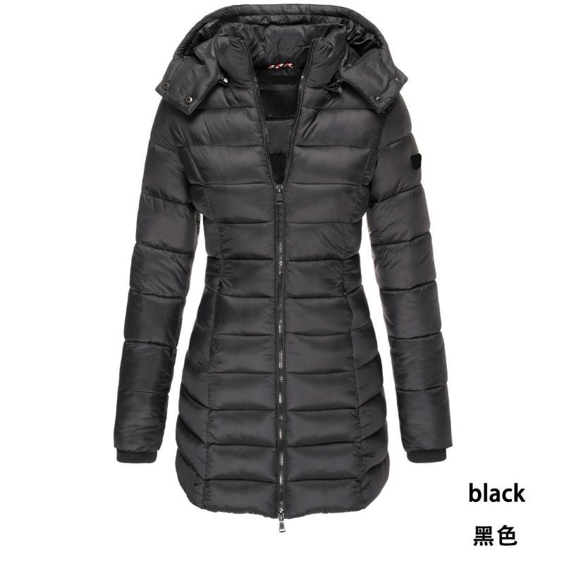 Winter women's cotton-padded clothes women's medium and long slim-fitting cotton-padded jackets, warm down cotton-padded clothes