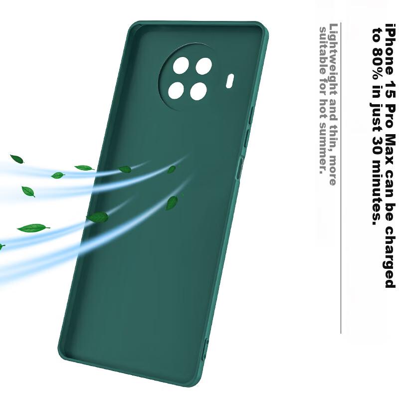 Phone Case for Xiaomi Redmi Note 9 Pro, Xiaomi Redmi Note 9 Pro Upgraded Lens Frosted Anti-Drop Silicone Soft Case - Dark Night Green
