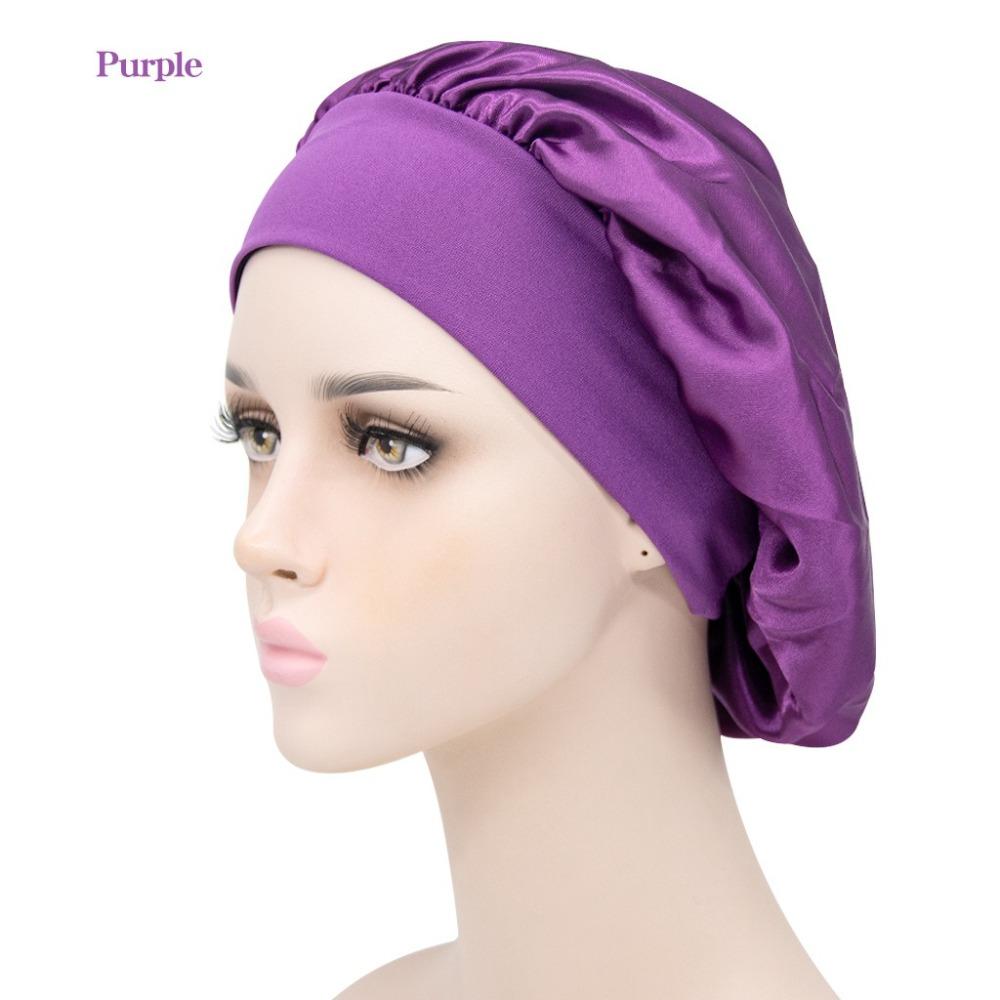 Elastic Satin Bonnet Hat Adjustable Head Wrap New Hair Bonnet Hat  for Men Women