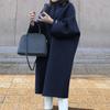 Lange Mouwen Zakken Rechte Pasvorm Dikke Warme Wol Cardigan Dames Herfst Winter Open