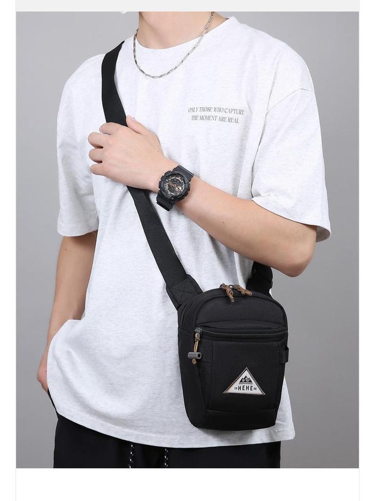 Men's Lightweight Multifunctional Cycling Crossbody Bag with Water Bottle Holder