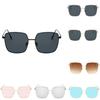 Vintage Retro Square Sunglasses Mirrored Metal Frame Glasses Women Gifts