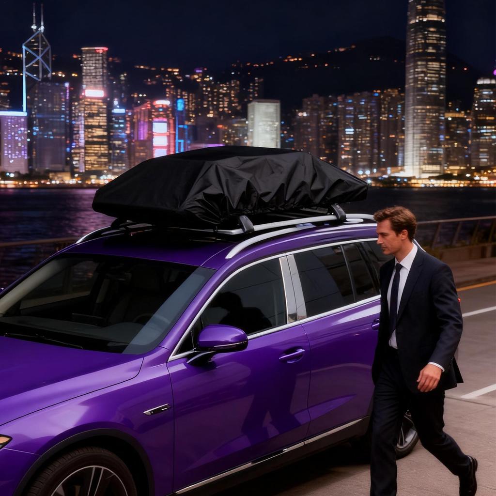 Roof Rack Cover Waterproof Luggage Bag Protector Dust Rain Resistant Travel Storage Case for SUV Car Automotive Camping Outdoor