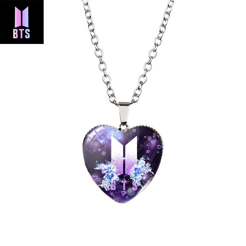 【bighugclub】LOVE long necklace ★BTS 着用★ Buy BTS Letter Logo Heart-shaped Necklace Bullet-proof Youth